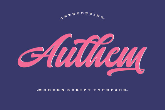 Authem: The Bold Script Font for Vintage Crafts
