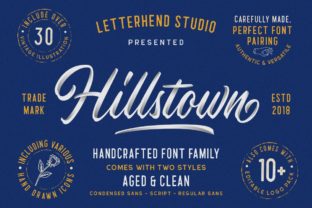 Hillstown: A Modern Script Font for Makers