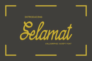 Selamat: A Charming Script Font for Crafters